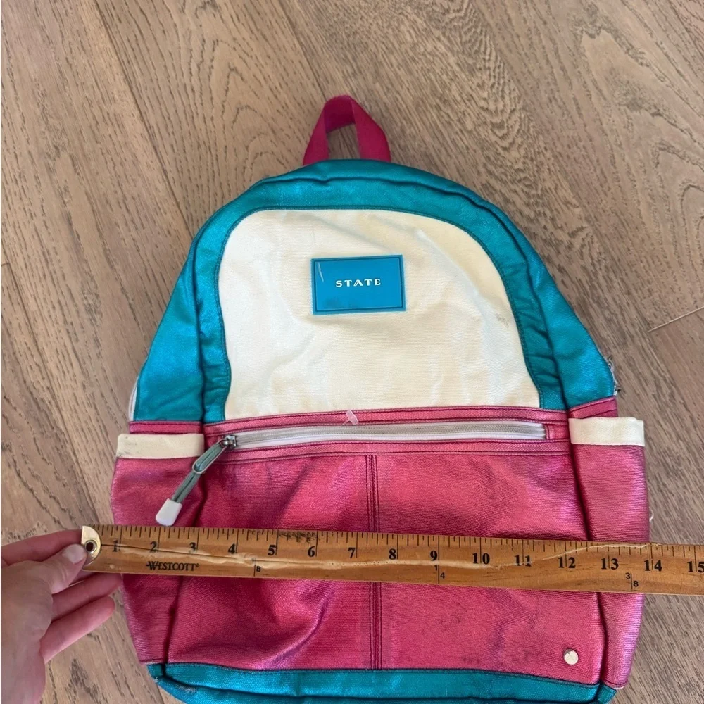STATE Kane Kids Unisex Metallic Color Blocked Backpack